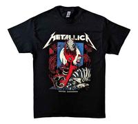 Metallica T Shirt Enter Sandman Poster Band Logo Official Unisex Black XXL