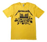 Metallica T Shirt M72 Seasons Simplified Cover Official Unisex Yellow L