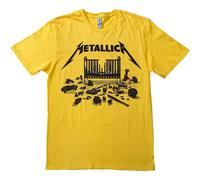 Metallica T Shirt M72 Seasons Simplified Cover Official Unisex Yellow S