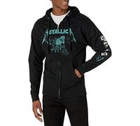 Metallica Unisex's Official S&m2 Moose Skull Zip Hoodie Hooded Sweatshirt, Black, Medium