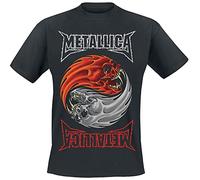 Metallica Yin Yang Men T-Shirt Black M, 100% Cotton, Regular