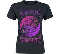 Metallica Yin Yang Women T-Shirt Black S, 100% Cotton, Regular