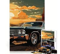 Metallicar Chevy Impala Adult Jigsaw Puzzles1000 Pieces DIY Play Perfect Connection Pattern Assemble Art Display (38x52cm)