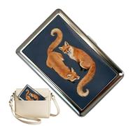 metallicc Organizer Case - Business Card Wallet, Retro Security Keeper, Compact Professional Carrying Accessory | Durablee Personal Storage Solution For Cash Money Receipt Men Mother Girlfriend