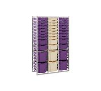 Metalliform Triple Column Metal School Classroom Tray Storage Unit Only (Holds 60 Standard Trays, Light Grey