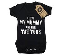 Metallimonsters 'I love my Mummy and her Tattoos' black baby vest (3-6 months)