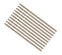 METALLIXITY 1.1mm Micro Drill Bit (#57) 10Pcs, 4341 High-Speed Steel Straight Shank 118° Gold for Drilling Low-to-medium Hardness Metal Copper Aluminum Plastic Wood