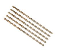 METALLIXITY 1.7mm Micro Drill Bit (#51) 5Pcs, 4341 High-Speed Steel Straight Shank 118° Gold for Drilling Low-to-medium Hardness Metal Copper Aluminum Plastic Wood