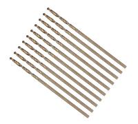 METALLIXITY 1mm Micro Drill Bit (#59) 10Pcs, 4341 High-Speed Steel Straight Shank 118° Gold for Drilling Low-to-medium Hardness Metal Copper Aluminum Plastic Wood