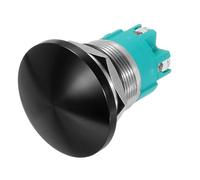 METALLIXITY 1PCS 10A 22MM 7/8" Momentary Mushroom Head Push Button Switch 12V 24V 120V 250V AC Black 2NO Waterproof IP65 SPST Domed Round 4 Screw Foot Switch