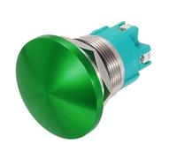 METALLIXITY 1PCS 10A 22MM 7/8" Momentary Mushroom Head Push Button Switch 12V 24V 120V 250V AC Green 2NO Waterproof IP65 SPST Domed Round 4 Screw Foot Switch