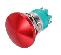 METALLIXITY 1PCS 10A 22MM 7/8" Momentary Mushroom Head Push Button Switch 12V 24V 120V 250V AC Red 2NO Waterproof IP65 SPST Domed Round 4 Screw Foot Button
