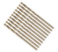 METALLIXITY 2.7mm Micro Drill Bit (#36) 10Pcs, 4341 High-Speed Steel Straight Shank 118° Gold for Drilling Low-to-medium Hardness Metal Copper Aluminum Plastic Wood
