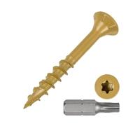 METALLIXITY 300Pcs #8x1-1/2" Deck Screws Kit Wood Screw CS Tan