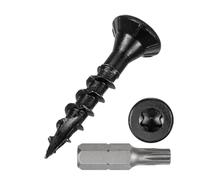 METALLIXITY 300Pcs #8x1" Deck Screws Kit Wood Screw CS Black