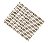 METALLIXITY 4.7mm Micro Drill Bit (#13) 10Pcs, 4341 High-Speed Steel Straight Shank 135° Gold for Drilling Low-to-medium Hardness Metal Copper Aluminum Plastic Wood