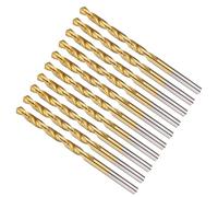 METALLIXITY 4mm Drill Bit (5/32") 10Pcs, 4241 High-Speed Steel Straight Shank Titanium Nitride (TiN) Coated 118° for Wood Plastic Iron Copper Aluminum Low Soft Metal