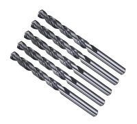METALLIXITY 9.5mm Drill Bit (3/8") 5Pcs, M2 High-Speed Steel Straight Shank Spiral Flute 135°Point Tip Nitriding Black Finish for Stainless Steel Iron Copper Aluminum Hard Metal