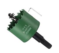 METALLIXITY Bi-Metal Hole Saw 1-3/4", M42 HSS Circular Head 45mm Hole Cutter with Center Drill Bit - for Thick Stainless Steel Hard Steel Sheet, Green
