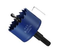 METALLIXITY Bi-Metal Hole Saw 1-9/16", M42 HSS Circular Head 40mm Hole Cutter with Center Drill Bit - for Thick Stainless Steel Hard Steel Sheet, Blue