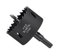 METALLIXITY Bi-Metal Hole Saw 2-1/4" 57mm M42 HSS for Hard Steel Black | Circular Head Hole Cutter with Center Drill Bit for Stainless Steel Sheet