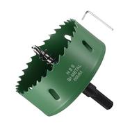 METALLIXITY Bi-Metal Hole Saw 3-3/8", M42 HSS Circular Head 86mm Hole Cutter with Center Drill Bit - for Stainless Steel Hard Steel Sheet, Green