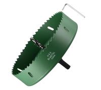 METALLIXITY Bi-Metal Hole Saw 6", M42 HSS Circular Head 152mm Hole Cutter with Center Drill Bit - for Stainless Steel Hard Steel Sheet, Green