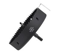 METALLIXITY Bi-Metal Hole Saw 6", M42 HSS Circular Head 152mm Hole Cutter with Center Drill Bit - for Thick Stainless Steel Hard Steel Sheet, Black