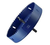 METALLIXITY Bi-Metal Hole Saw 7", M42 HSS Circular Head 178mm Hole Cutter with Center Drill Bit - for Thick Stainless Steel Hard Steel Sheet, Blue