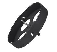METALLIXITY Bi-Metal Hole Saw 8", M42 HSS Circular Head 203mm Hole Cutter with Center Drill Bit - for Stainless Steel Hard Steel Sheet, Black