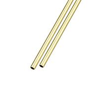 METALLIXITY Brass Tube (11mm OD x 0.2mm Wall T x 300mm L) 2Pcs, Straight Tubing - for Home Furnishing, Machinery, DIY Handicraft