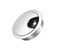 METALLIXITY Cable Cord Grommet (53mm/2.1") 1Pcs, Zinc Alloy Round Cable Hole Cover Wire Organizer - for Home Desk Cable Wire Management, Bright Silver