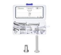 METALLIXITY Crib Screws Replacement Set(M6-1x40mm) 20Pcs, Stainless Steel Connector Bolts M6 Screw Barrel Nuts Binding Screws, for Chair Cabinet Bed, Silver