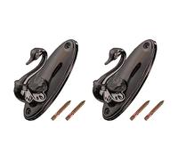 METALLIXITY Curtain Tieback Hooks (84mm/3.3") 2Pcs, Zinc Alloy Wall Mounted Curtain Holdback Tassel Holder - for Home Curtains Drapery, Black