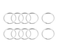 METALLIXITY Double Loops Split Rings (14mm) 48 Pcs, Round Key Ring Parts Storage Decorative Ring - for DIY Project Crafts Making, Nickel