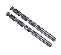 METALLIXITY Drill Bit (31/64")12.3mm 2Pcs, 4241 High-Speed Steel Straight Shank Nitriding Black 118° for Wood Plastic Iron Copper Aluminum Low Soft Metal