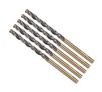METALLIXITY Drill Bit (3mm) 5Pcs, 4341 High-Speed Steel Straight Shank 118° Black and Gold Finish for Copper Aluminum Wood Plastic Medium Hard Metal