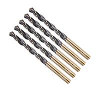 METALLIXITY Drill Bit (6mm) 5Pcs, 4341 High-Speed Steel Straight Shank 118° Black and Gold Finish for Copper Aluminum Wood Plastic Medium Hard Metal
