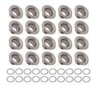 METALLIXITY Eyelet Grommet (0.16 Inch) 500Pcs, Stainless Steel Washer Grommet Kit - for Clothes Fabric Leather Canvas, Silver Tone