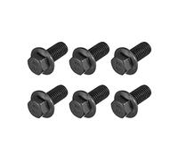 METALLIXITY Flanged Hex Head Bolts (M14x30mm) 6pcs, Hexagon Serrated Flange Bolt Fully Thread Screw - for House Construction Hardware Fasteners