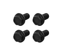METALLIXITY Flanged Hex Head Bolts (M7x17mm) 4pcs, Left Hand Hexagon Bolt Reverse Thread Screw - for House Construction Machine Fasteners