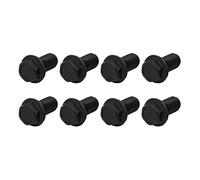 METALLIXITY Flanged Hex Head Bolts (M8x16mm) 8pcs, Left Hand Hexagon Bolt Reverse Thread Screw - for House Construction Machine Fasteners