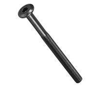 METALLIXITY Flat Head Hex Socket Cap Screw M6-1x80 10Pcs | Hex Socket Furniture Steel Bolts Screws for Woodworking Project Black