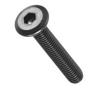 METALLIXITY Flat Head Hex Socket Cap Screws Bolts(M6-1x35) 25Pcs, Steel Hex Socket Furniture Bolts Screws - for Furniture Woodworking Project, Black