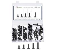 METALLIXITY Flat Head Hex Socket Cap Screws Bolts(M8-1.25x20/25/30/35/40) 25Pcs, Steel Hex Socket Furniture Bolts Screws - for Furniture Woodworking Project, Black