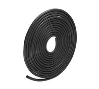 METALLIXITY Foam Rubber Weather Seal Strip (4mm Diameter x 10m Long) 1pcs, EPDM Rubber Round Seal Strip - for House Repair, Door, Black