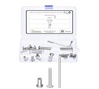 METALLIXITY Furniture Connector Bolt Cap Nut Kit with Wrench(M6-1x35mm) 20Pcs, Connector Bolts M6 Screw Barrel Nuts Binding Screws, for Chair Cabinet Bed, Silver