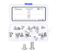 METALLIXITY Furniture Crib Screw Replacement Set M6-1x10 20Pcs | Nickel Plating, Connector Bolts M6 Screw Barrel Nuts Binding Screw, for Chair Cabinet Bed, Silver