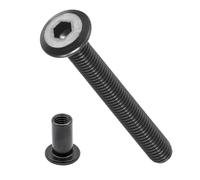 METALLIXITY Furniture Crib Screws Replacement Set(M6-1x50mm) 20Pcs, Connector Bolts M6 Screw Barrel Nuts Binding Screws, for Chair Cabinet Bed, Black