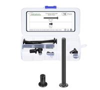 METALLIXITY Furniture Crib Screws Replacement Set(M6-1x65mm) 10Pcs, Connector Bolts M6 Screw Barrel Nuts Binding Screws, for Chair Cabinet Bed, Black